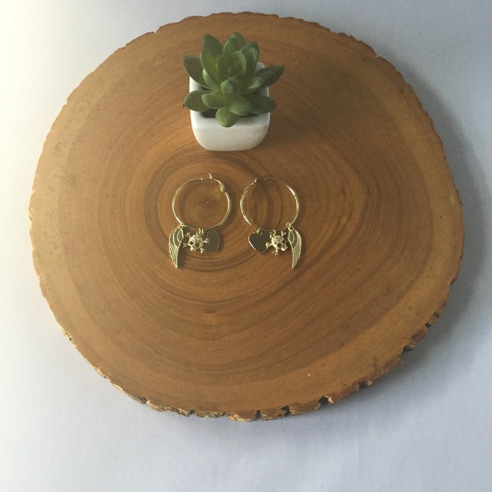 Hoop charm Earrings